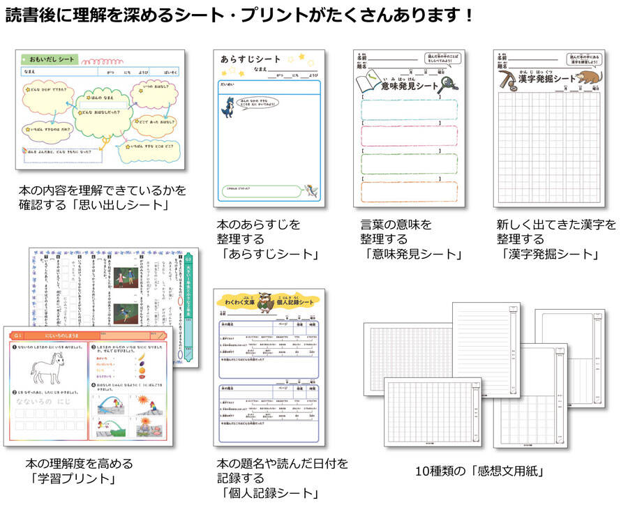 読書後に理解を深めるシート・プリント